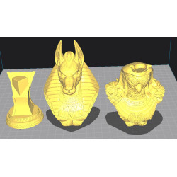 Anubis Bust and Ra Bust