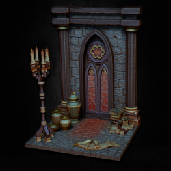 Temple Scenery Diorama