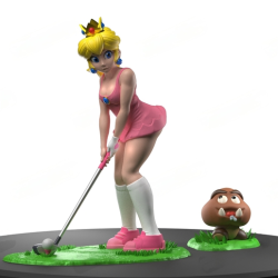 Princess Peach golf