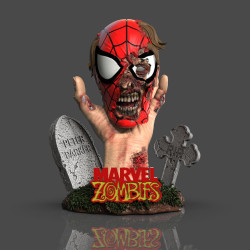 Zombie Spiderman Bust