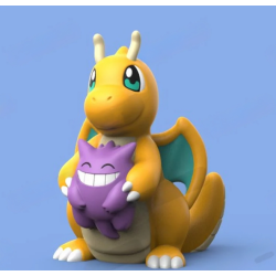Dragonite hugs gengar