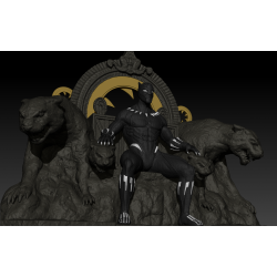 Black Panther on Throne