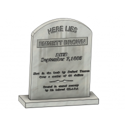 Headstone Emmett Brown - Back to the future