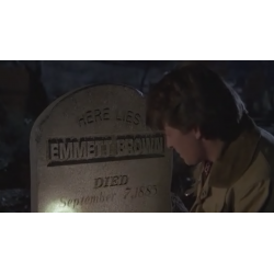 Headstone Emmett Brown - Back to the future