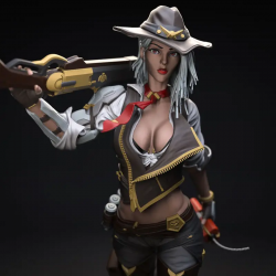 Ashe Overwatch + NSFW