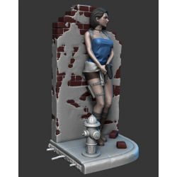 Jill Valentine Pinned to the wall