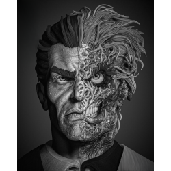 Two Face Portrait Bust