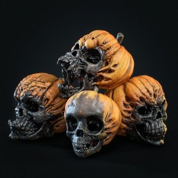 Evil Pumpkin Skulls