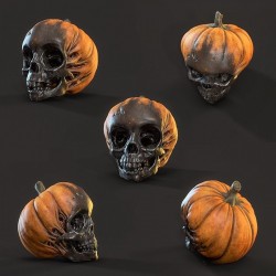 Evil Pumpkin Skulls