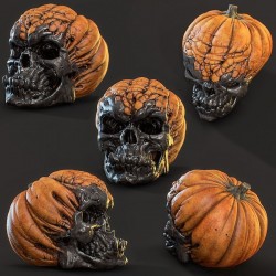 Evil Pumpkin Skulls