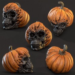 Evil Pumpkin Skulls