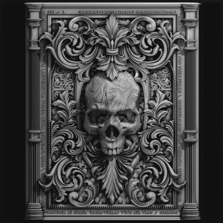 Skull in Victorian Frame