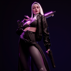 Nun with Gun