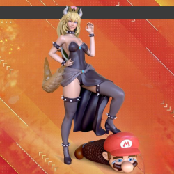 Bowsette with Mario & Bowser