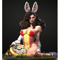 Pinup White Rabbit