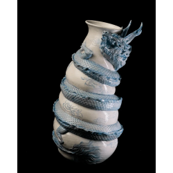 Dragon wrapped vase