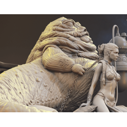 SW - Jabba the Hutt & Leia