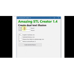 Amazing STL Creator [Create dual text illusion]